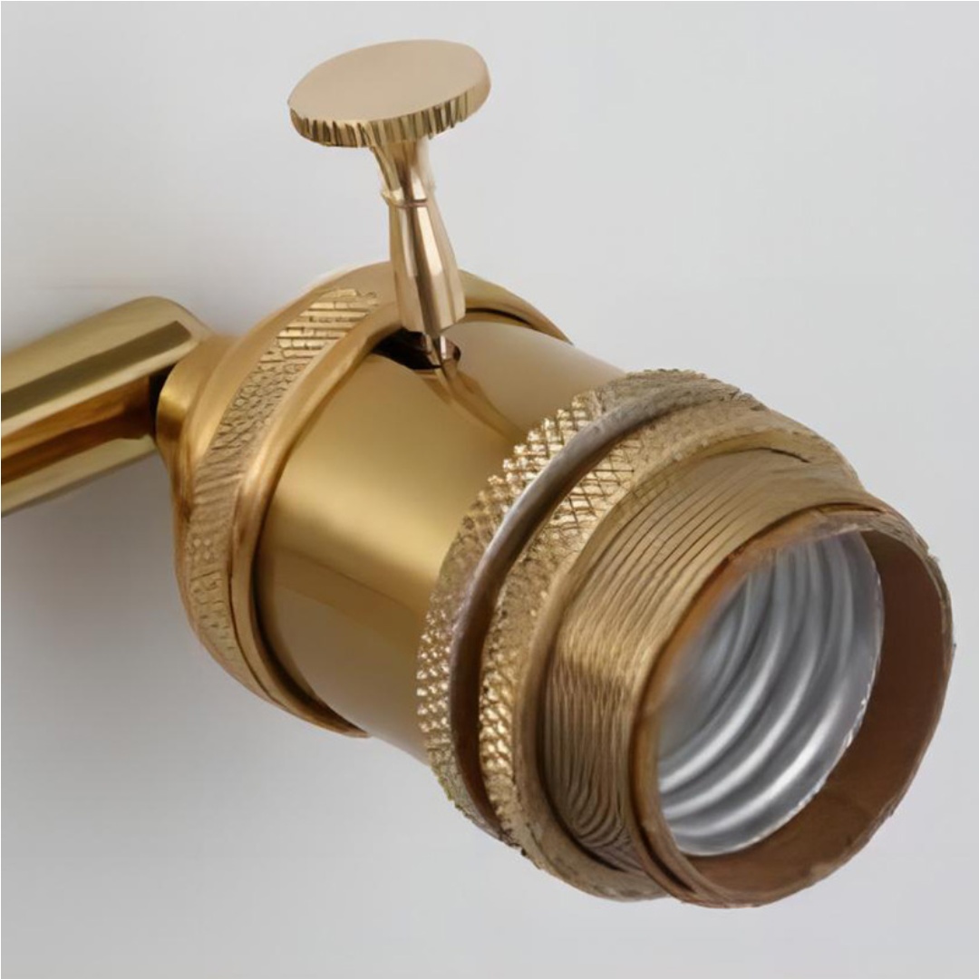 Brass socket and rotary switch