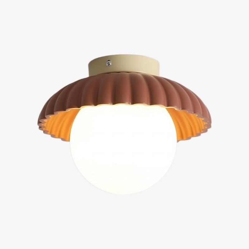 Beiger Baldachin mit orangem Ring
