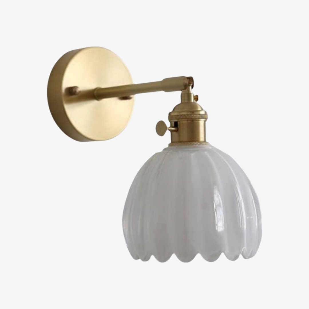 White Blossix wall sconce