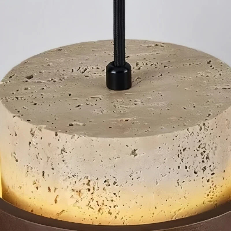 Travertine top and black cord