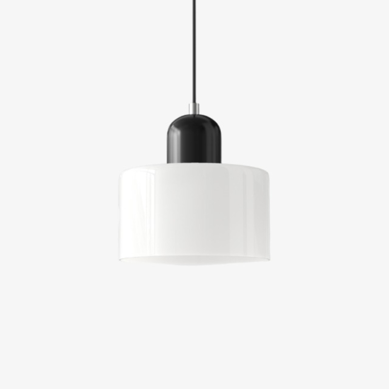 Black cap · White glass