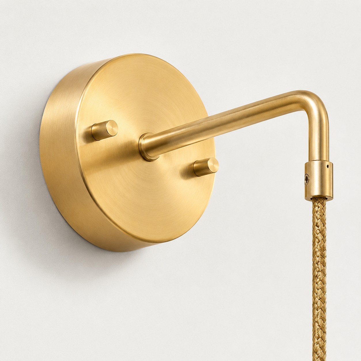Round brass wall base