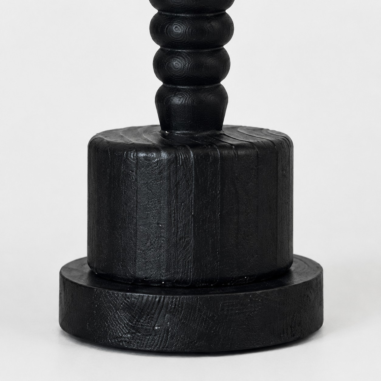 Black wood base detail