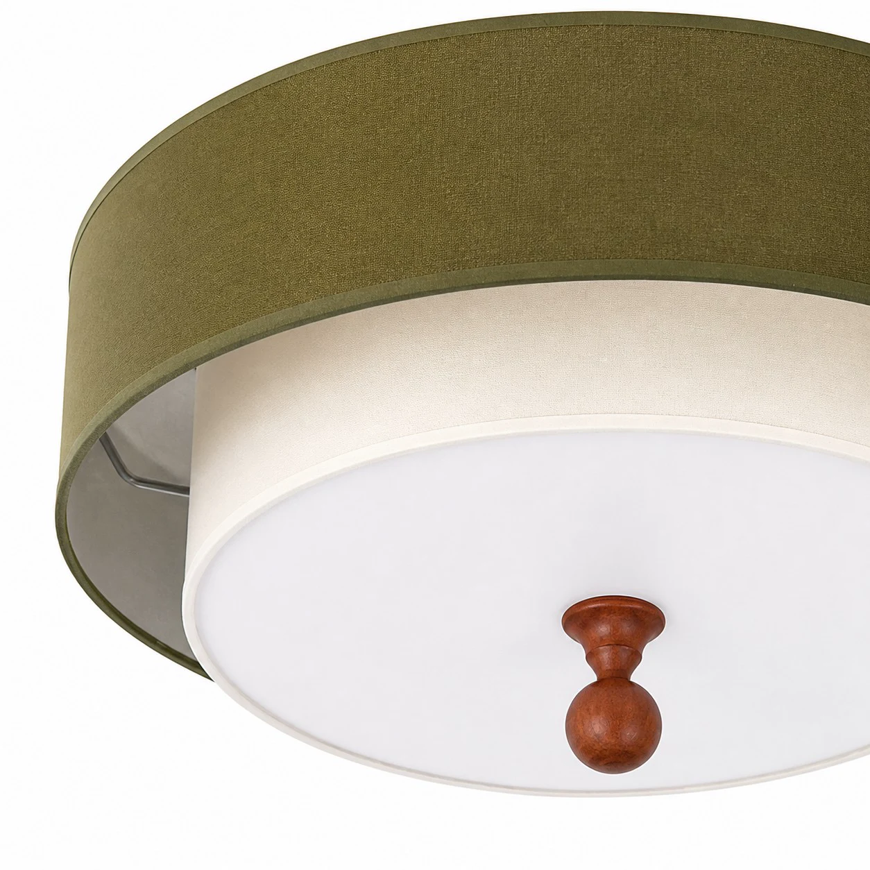 Close-up of layered fabric shades