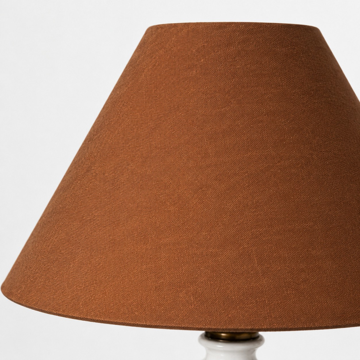 Brown fabric shade detail