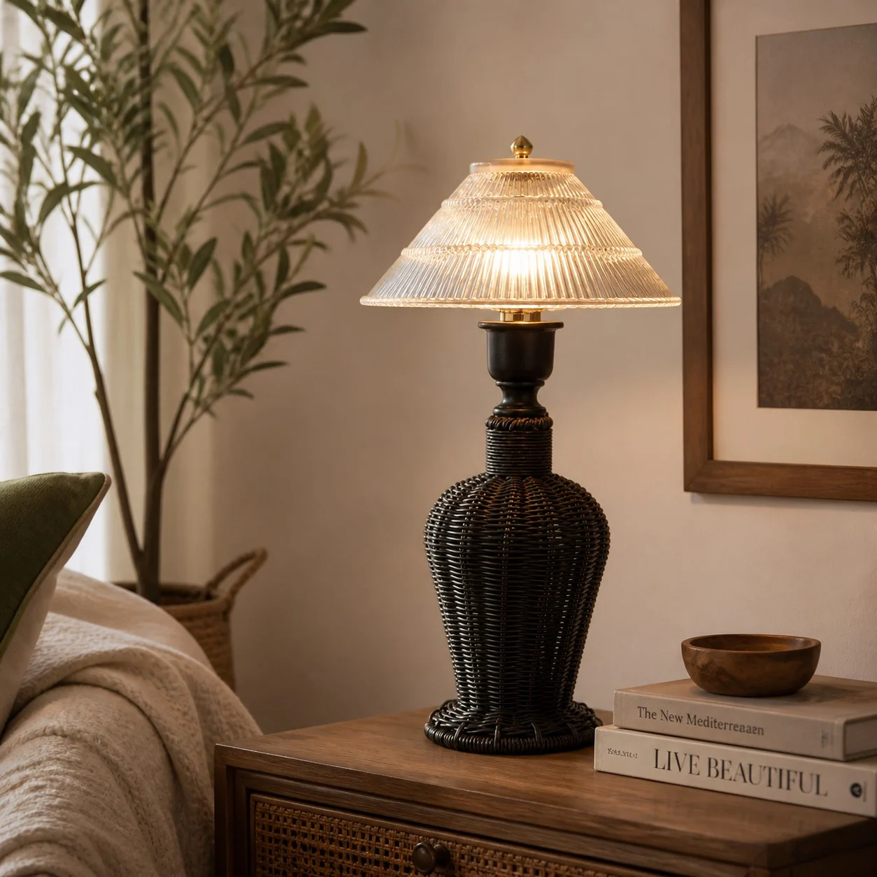 Made for quiet corners, warm materials, and relaxed evening styling.