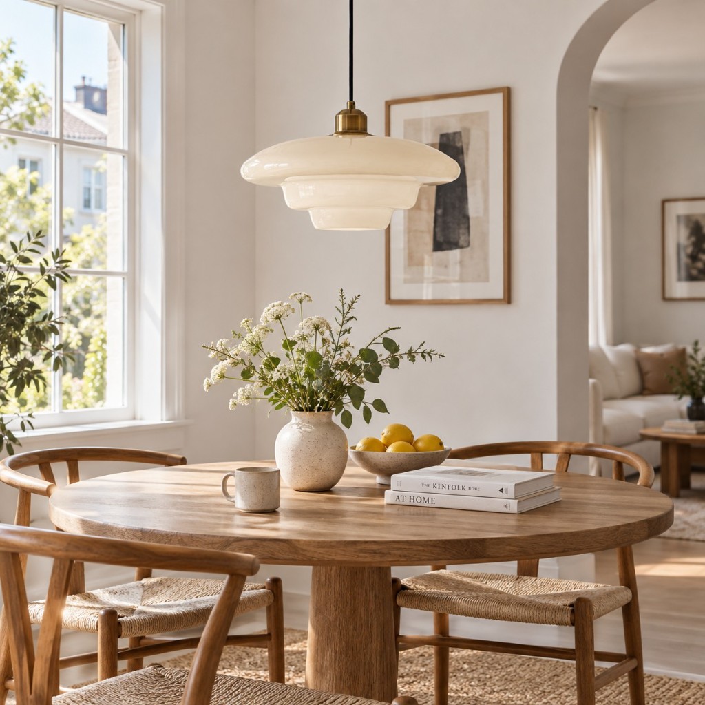 Design A over a dining table, unlit
