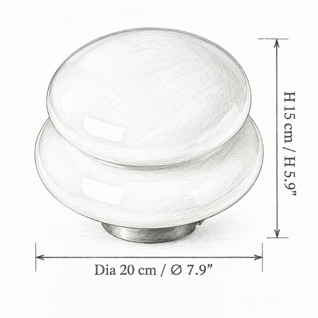 Size diagram: Dia 20 cm, H 15 cm