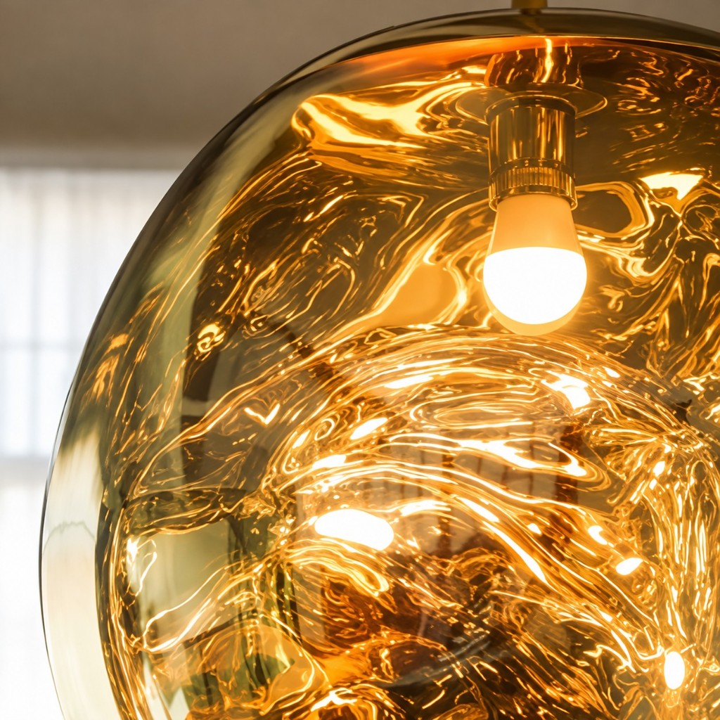 Gold molten interior of the shade