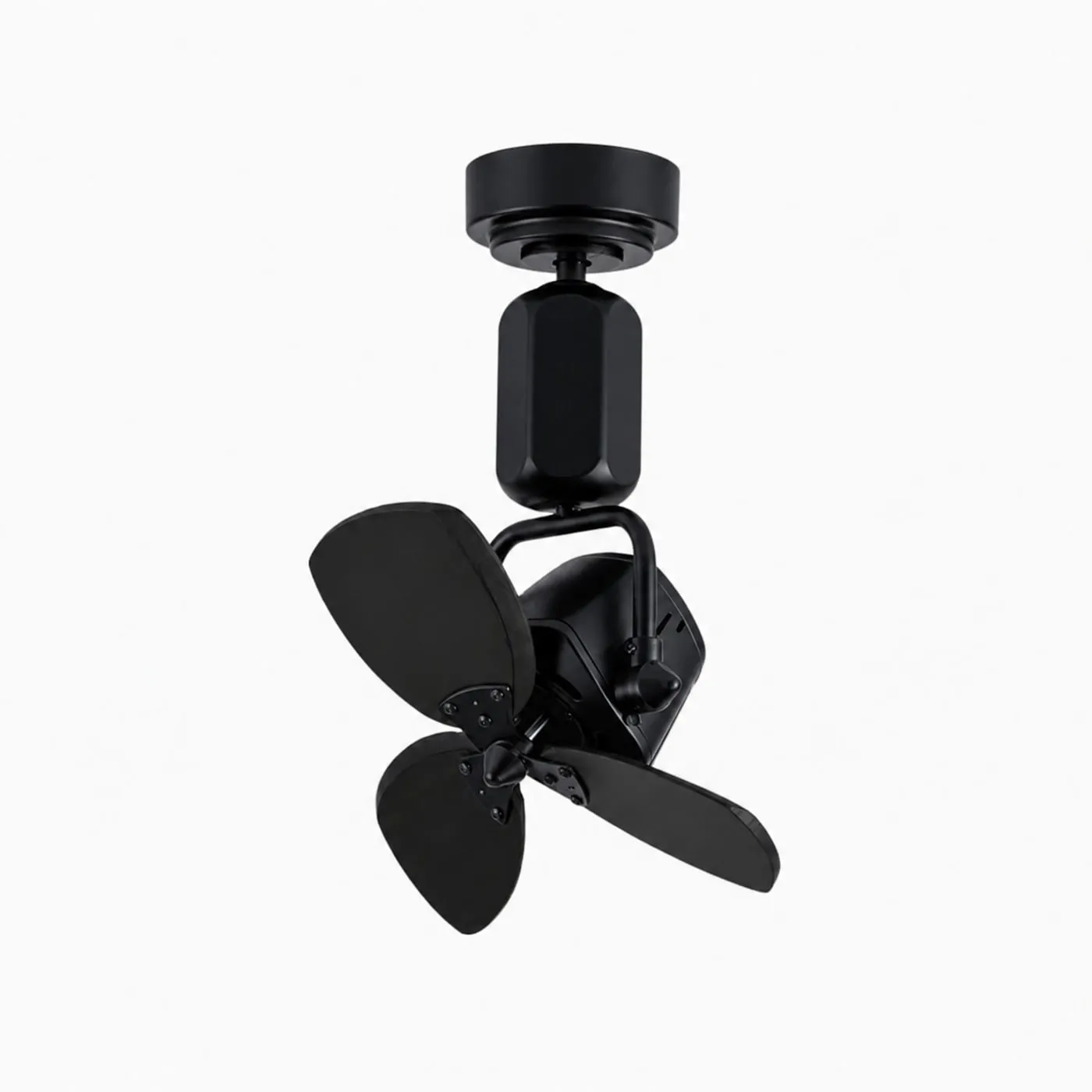 Wall and ceiling compact fan in black