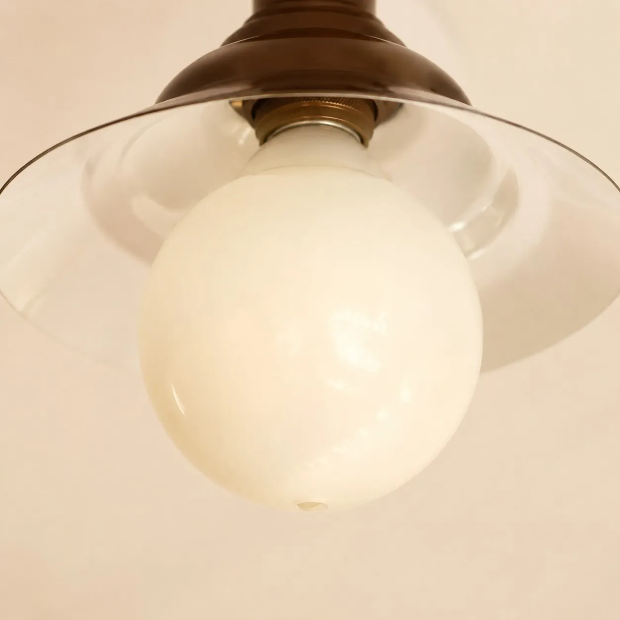 Ceiling light socket and shade detail