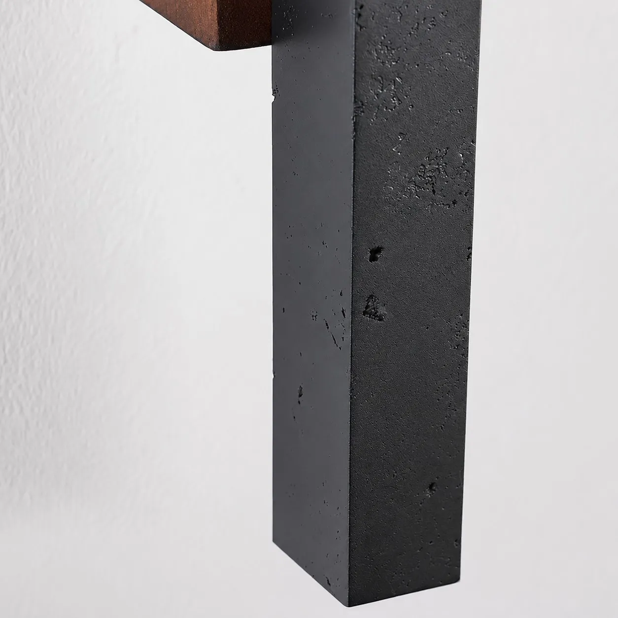 Linear Travertine And Wood LED Wall Light