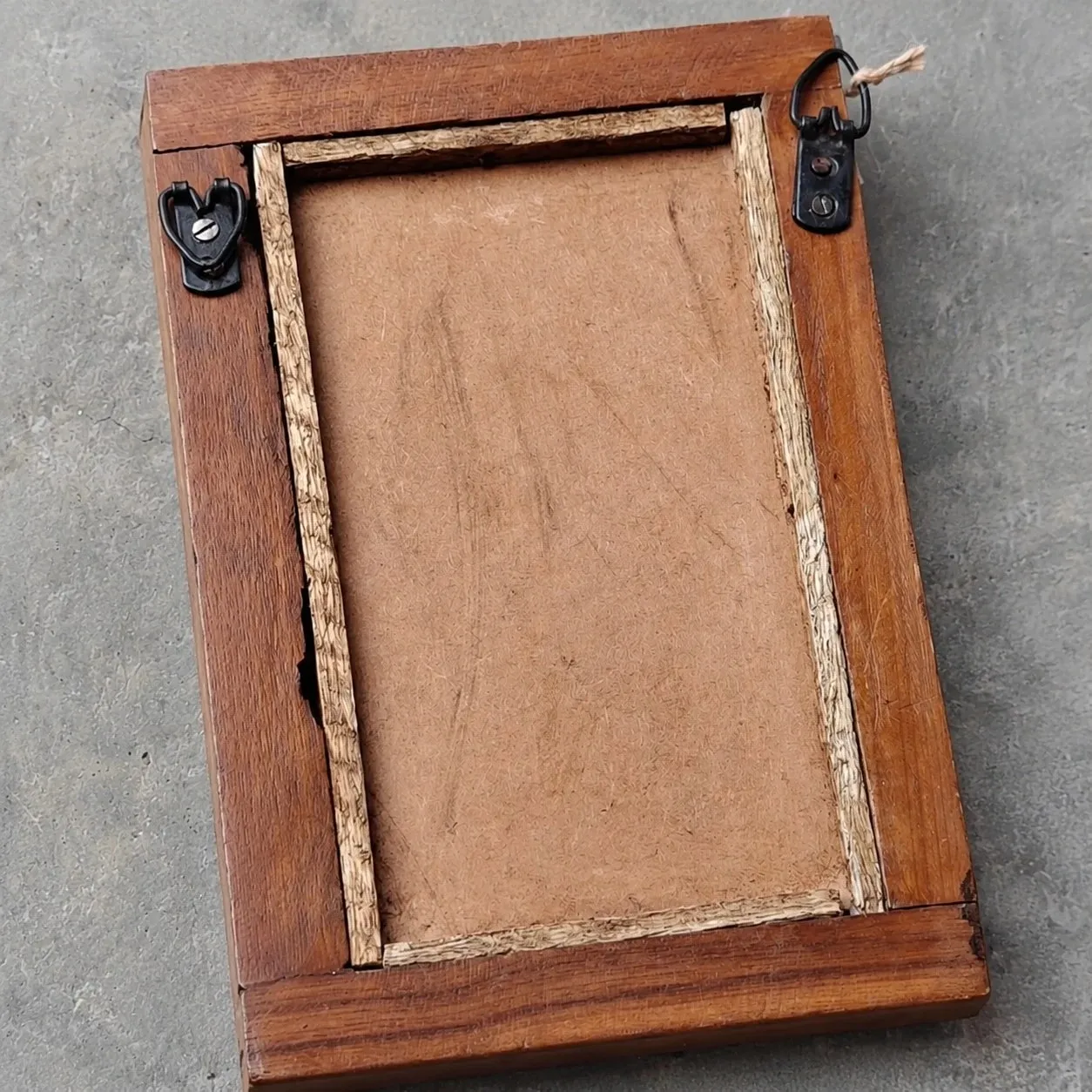 Rustic Carved Wood Arch Wall Mirror image 8